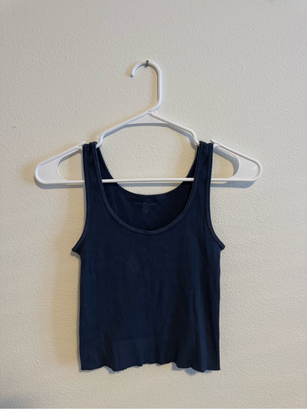 Brandy Melville Navy Ribbed Tank Top